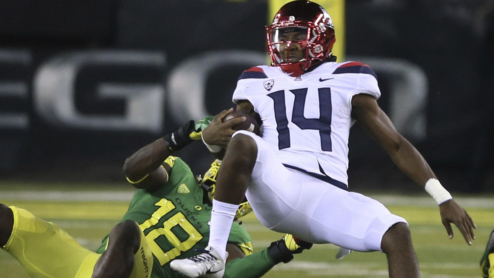 Uncharacteristically cold performance by Khalil Tate dooms Wildcats in Eugene
